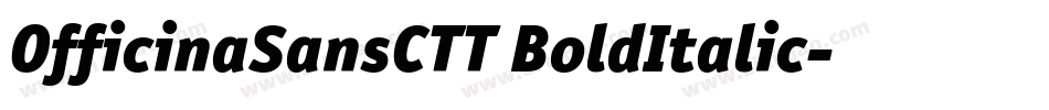 OfficinaSansCTT BoldItalic字体转换